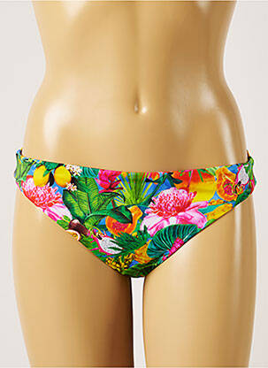 Bas de maillot de bain imprimé fleurs culotte vert BANANA MOON femme