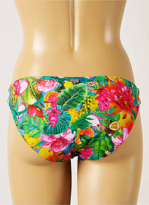 Bas de maillot de bain imprimé fleurs culotte vert BANANA MOON femme