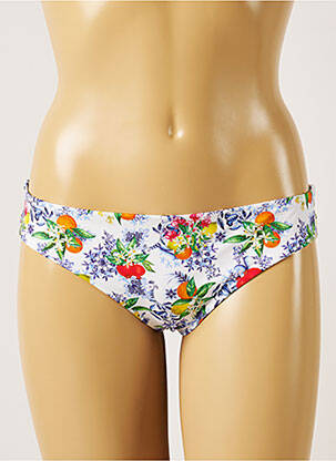 Bas de maillot de bain imprimé fleurs culotte bleu BANANA MOON femme