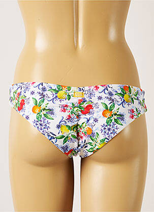 Bas de maillot de bain imprimé fleurs culotte bleu BANANA MOON femme