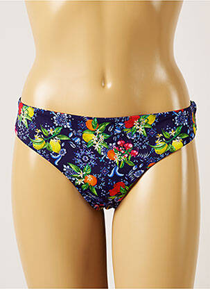 Bas de maillot de bain imprimé fantaisie culotte bleu BANANA MOON femme