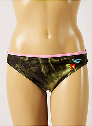 Bas de maillot de bain imprimé fantaisie culotte vert BANANA MOON femme