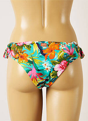 Bas de maillot de bain imprimé fleurs culotte bleu BANANA MOON femme