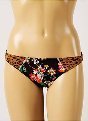 Bas de maillot de bain imprimé fleurs culotte marron BANANA MOON femme