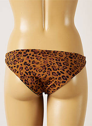 Bas de maillot de bain imprimé fleurs culotte marron BANANA MOON femme