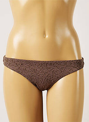 Bas de maillot de bain tissage texturé culotte gris BANANA MOON femme