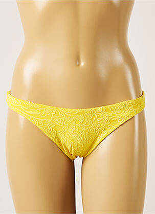 Bas de maillot de bain tissage texturé culotte jaune BANANA MOON femme