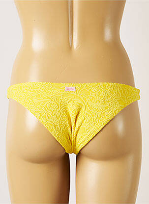 Bas de maillot de bain tissage texturé culotte jaune BANANA MOON femme