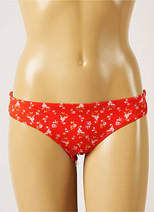Bas de maillot de bain imprimé fleurs culotte rouge BANANA MOON femme