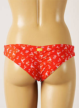 Bas de maillot de bain imprimé fleurs culotte rouge BANANA MOON femme