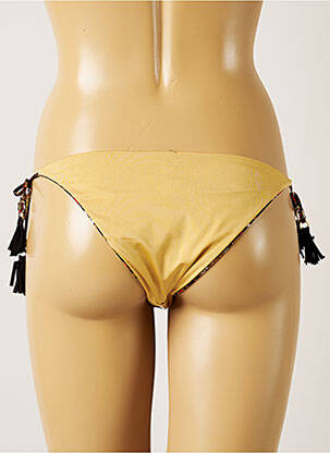 Bas de maillot de bain tissage satiné bikini noir BANANA MOON femme