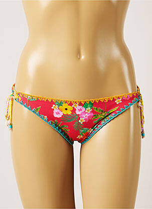 Bas de maillot de bain imprimé fleurs bikini rouge BANANA MOON femme