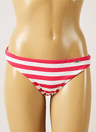 Bas de maillot de bain imprimé rayures culotte rose BANANA MOON femme