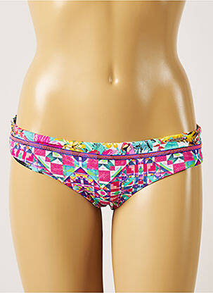 Bas de maillot de bain tissage satiné culotte bleu BANANA MOON femme