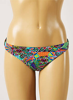 Bas de maillot de bain tissage satiné culotte vert BANANA MOON femme