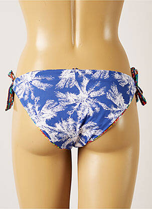 Bas de maillot de bain tissage satiné bikini bleu BANANA MOON femme