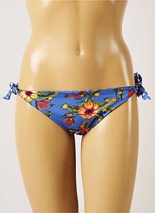 Bas de maillot de bain imprimé fleurs bikini bleu BANANA MOON femme