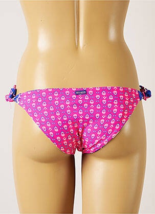 Bas de maillot de bain tissage satiné bikini rose BANANA MOON femme