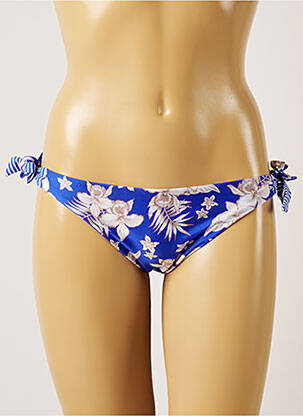 Bas de maillot de bain imprimé fleurs bikini bleu BANANA MOON femme