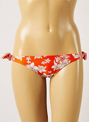 Bas de maillot de bain imprimé fleurs bikini orange BANANA MOON femme