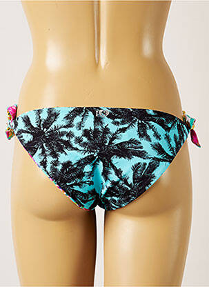 Bas de maillot de bain tissage satiné bikini bleu BANANA MOON femme