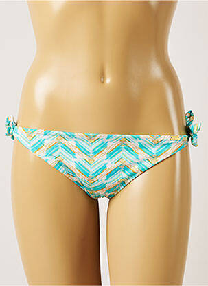 Bas de maillot de bain tissage satiné bikini bleu BANANA MOON femme