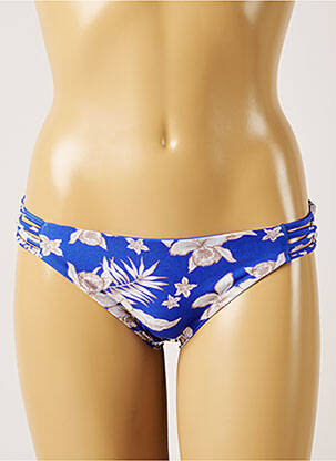 Bas de maillot de bain imprimé fleurs culotte bleu BANANA MOON femme