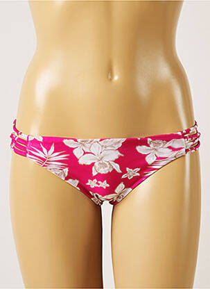 Bas de maillot de bain imprimé fleurs culotte rose BANANA MOON femme