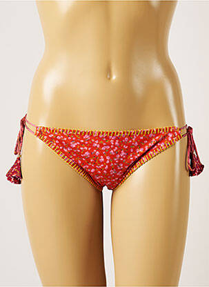 Bas de maillot de bain imprimé fleurs bikini orange BANANA MOON femme