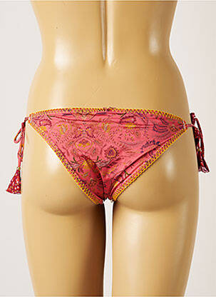 Bas de maillot de bain imprimé fleurs bikini orange BANANA MOON femme