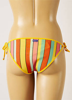 Bas de maillot de bain tissage texturé bikini jaune BANANA MOON femme