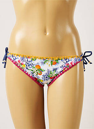 Bas de maillot de bain réversible bikini blanc BANANA MOON femme