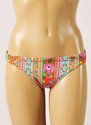 Bas de maillot de bain imprimé fleurs culotte orange BANANA MOON femme