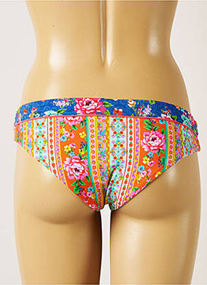 Bas de maillot de bain imprimé fleurs culotte bleu BANANA MOON femme