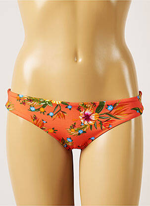 Bas de maillot de bain imprimé fleurs bikini orange BANANA MOON femme