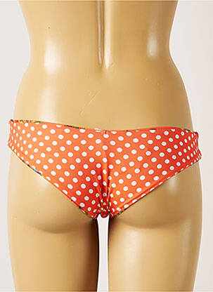 Bas de maillot de bain imprimé fleurs bikini orange BANANA MOON femme