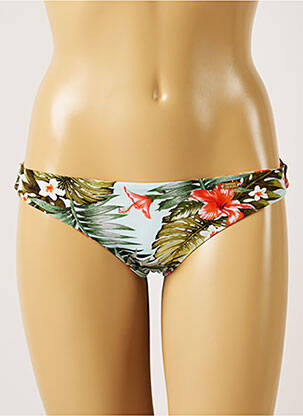 Bas de maillot de bain imprimé fleurs culotte bleu BANANA MOON femme