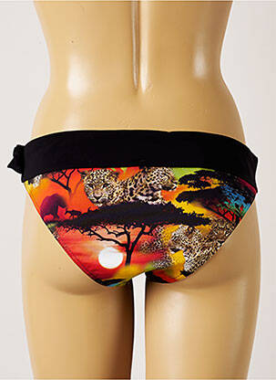 Bas de maillot de bain imprimé fantaisie culotte noir LIVIA femme