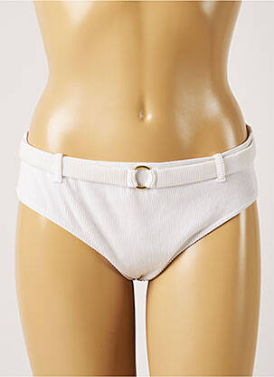 Bas de maillot de bain stretch culotte blanc LIVIA femme
