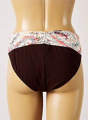 Bas de maillot de bain stretch culotte marron LIVIA femme