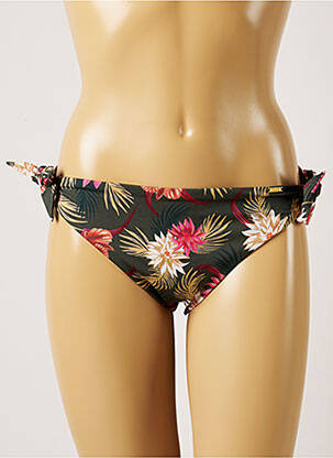Bas de maillot de bain imprimé tie and dye bikini vert LIVIA femme