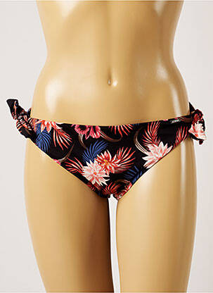 Bas de maillot de bain imprimé tie and dye bikini noir LIVIA femme