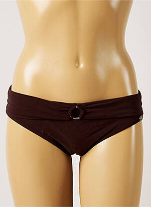 Bas de maillot de bain stretch culotte marron BANANA MOON femme