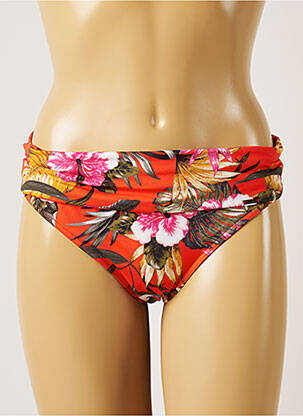 Bas de maillot de bain imprimé tie and dye culotte orange LIVIA femme