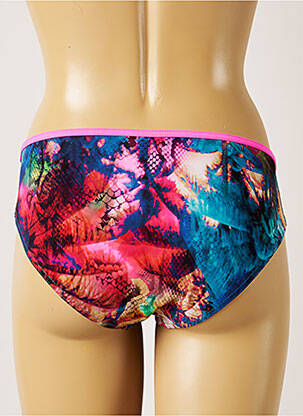 Bas de maillot de bain imprimé fantaisie culotte bleu LIVIA femme