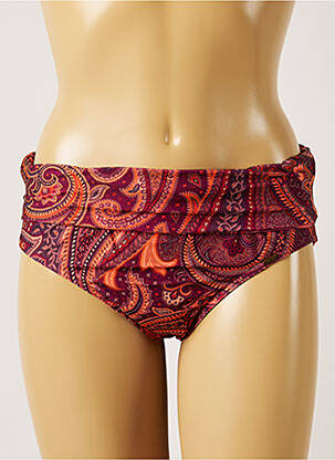 Bas de maillot de bain stretch culotte orange LIVIA femme