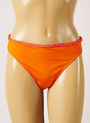 Bas de maillot de bain stretch culotte orange LIVIA femme
