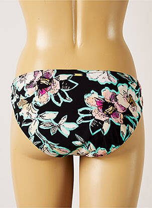 Bas de maillot de bain imprimé fleurs culotte noir LIVIA femme