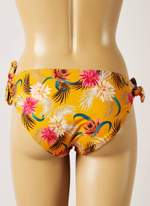 Bas de maillot de bain imprimé tie and dye bikini jaune LIVIA femme