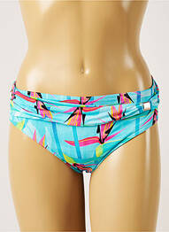Bas de maillot de bain imprimé fantaisie culotte bleu LIVIA femme